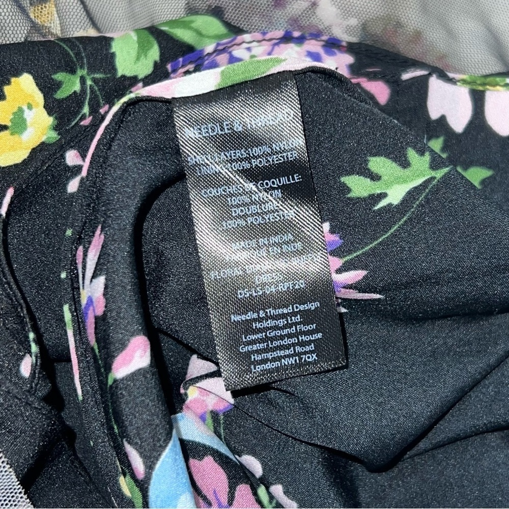 Needle & Thread Floral Ruffle Diamon Dress Mini - Picture 9 of 10